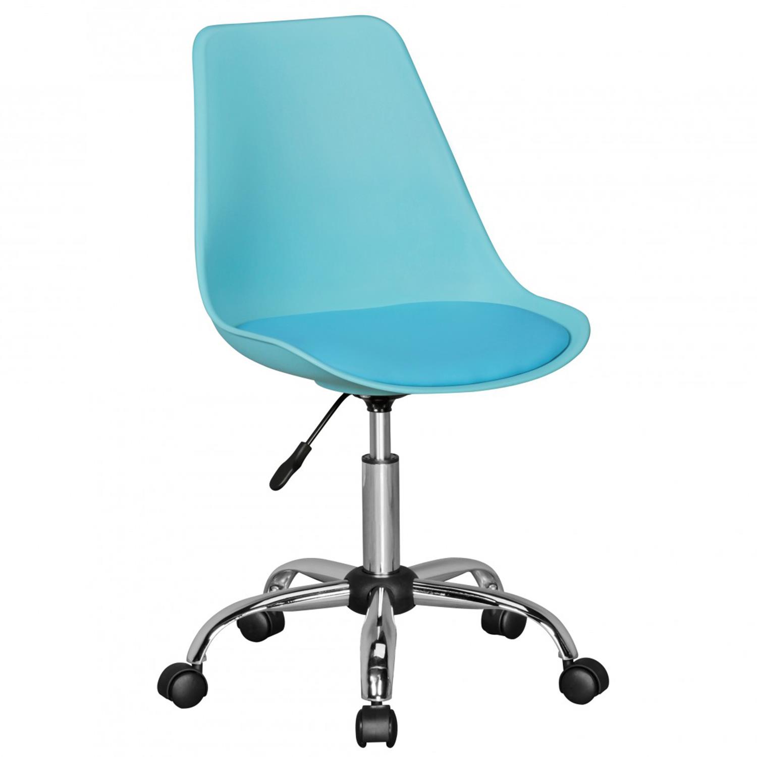 Chaise de bureau PACIFIC, Design Moderne, en Bleu  Chaisepro.fr