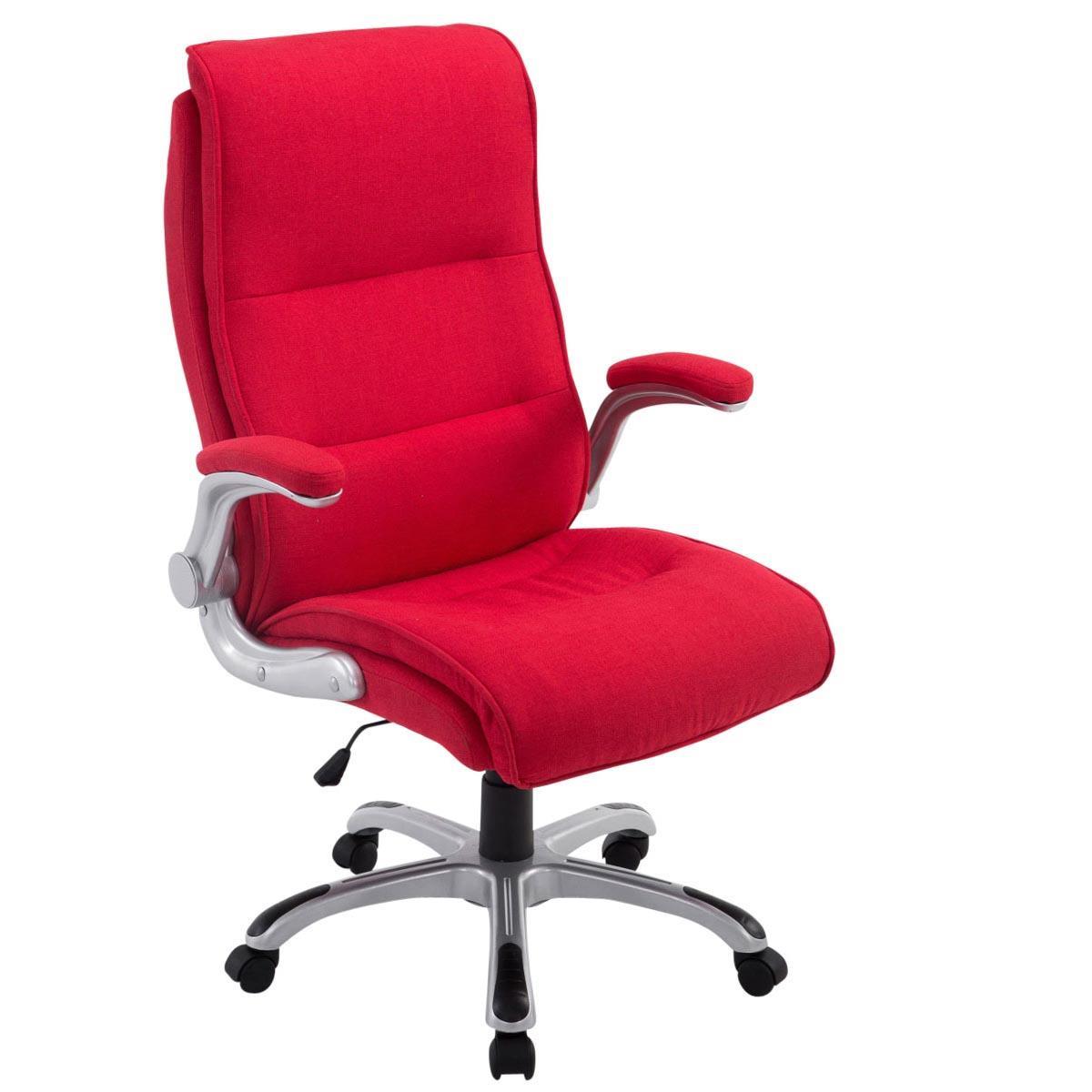 Chaise de bureau haute fabriqué en tissu avec finition couleur rouge  Branson CLP - Habitium®