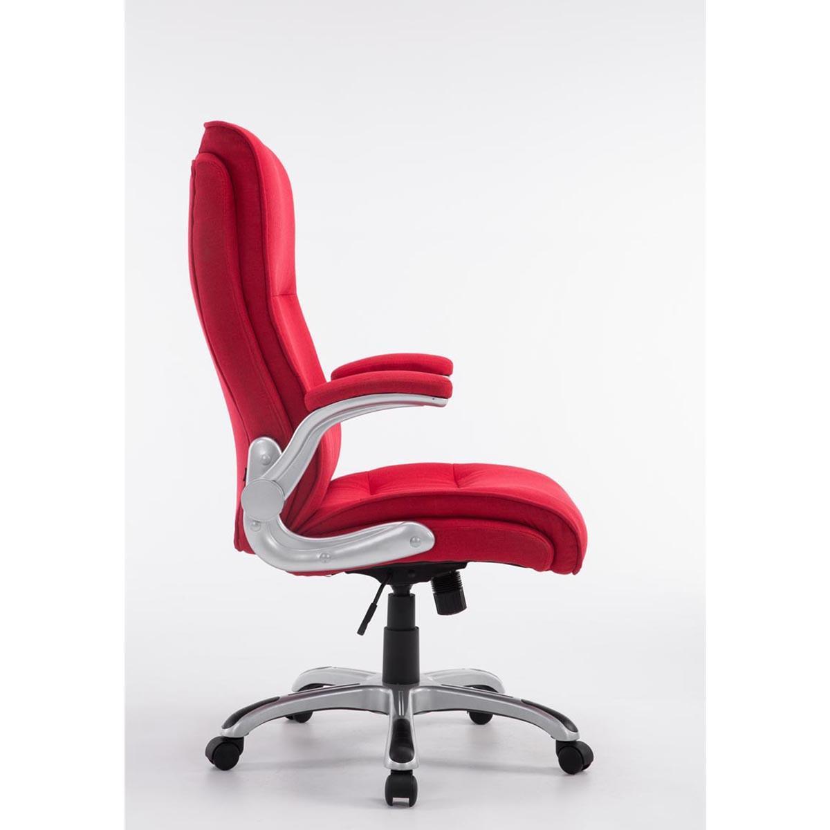 Chaise de bureau haute fabriqué en tissu avec finition couleur rouge  Branson CLP - Habitium®