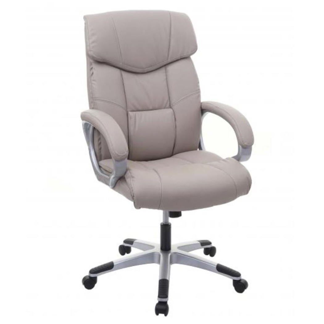 Fauteuil de bureau SANTIAGO BASE, Grand rembourrage, Mécanisme Basculant, Utilisation quotidienne 8h, Marron Clair