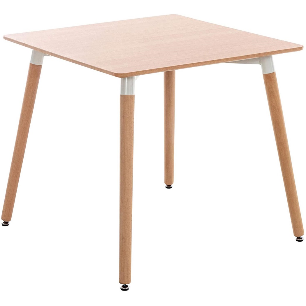 Table d’appoint BERGER, 80x80x70 cm, Pieds Bois, Plateau Bois Hêtre