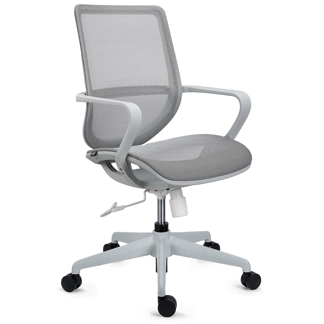 DEMO# Chaise de bureau PACIFIC, Utilisation 8H, 100% en maille Confortable et Robuste, Gris