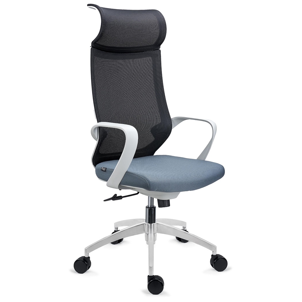 DEMO# Chaise Ergonomique SINTRA, Appui-Tête, Mécanisme Basculant, Gris