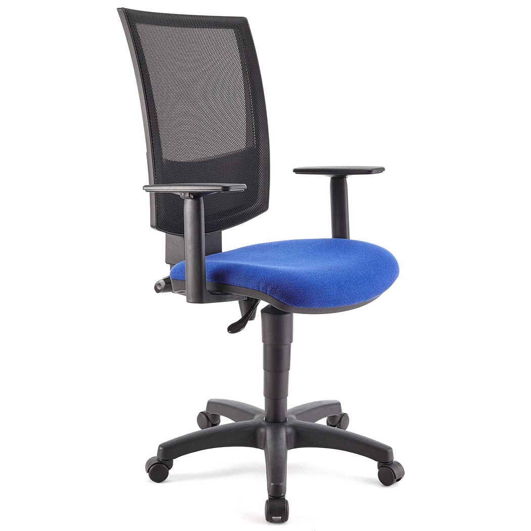 DEMO# Chaise de Bureau PANDORA PLUS, Accoudoirs Ajustables, Rembourrage épais, Bleu