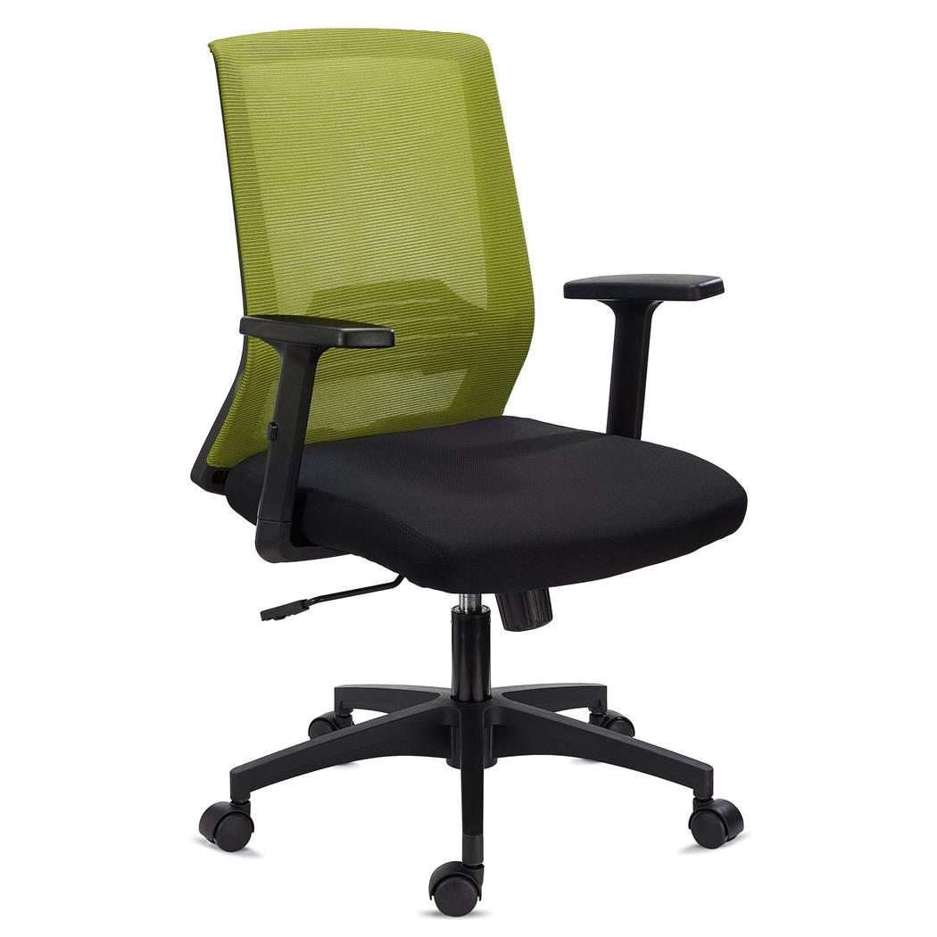 DEMO# Chaise de Bureau ACTIVE, Support Lombaire, Accoudoirs Ajustables, Confortable et Robuste, Verde