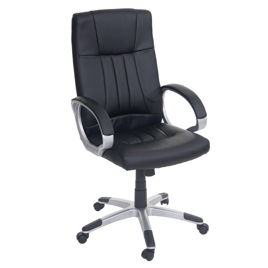 Fauteuil de bureau BARY, Grand rembourrage, Mécanisme Basculant, Noir