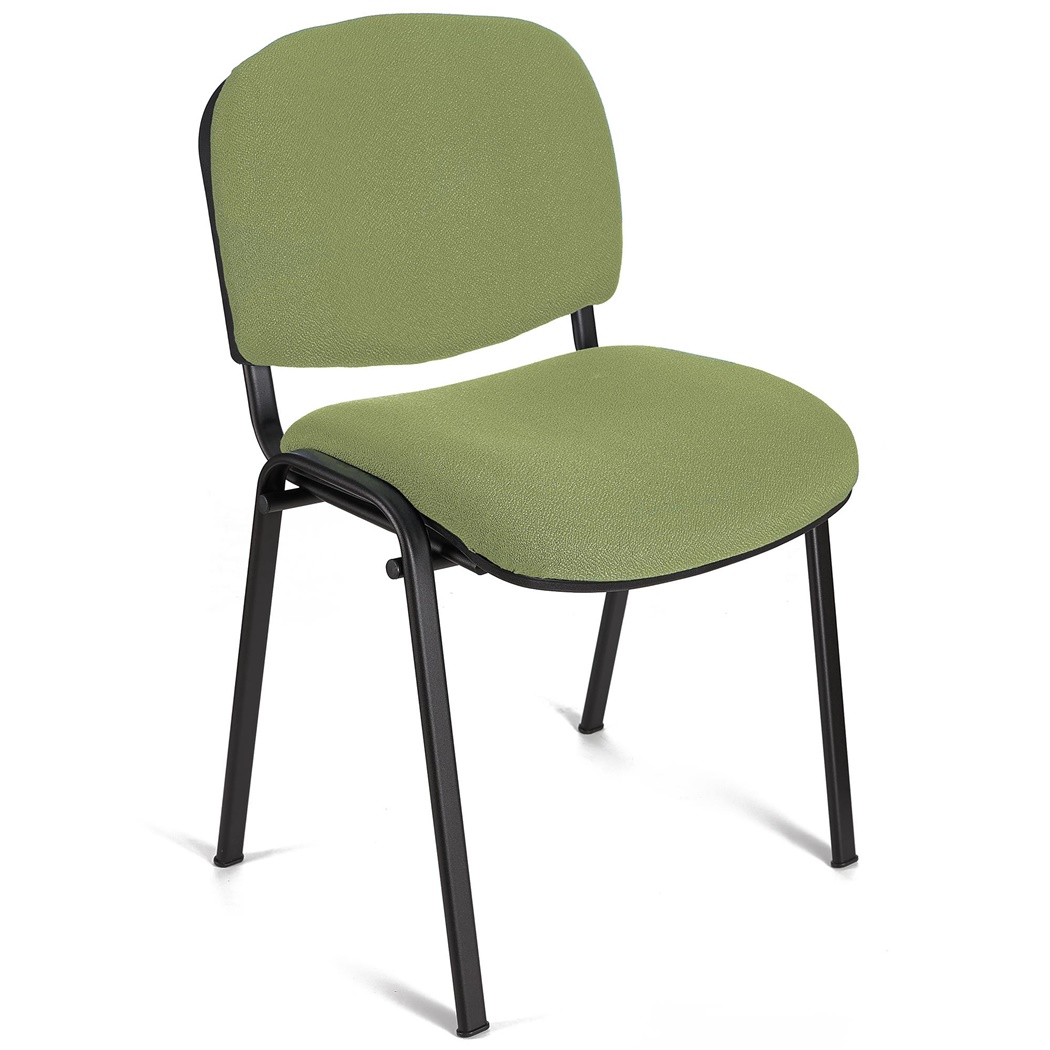 Chaise visiteur MOBY BASE, Commode et Pratique, Prix Incroyable, Vert Olive et Piétement Noir