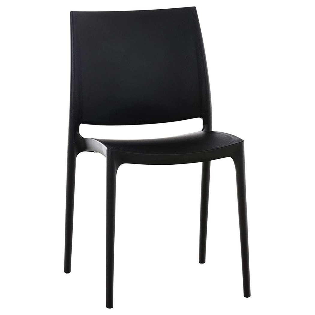 Chaise visiteur ASTRA, Empilable, Design Moderne et Polyvalent, Noir