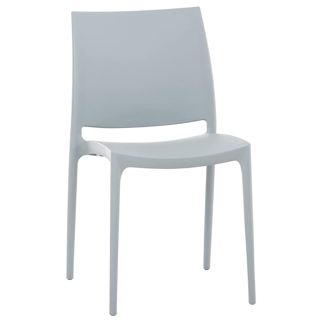 Chaise visiteur ASTRA, Empilable, Design Moderne et Polyvalent, Gris