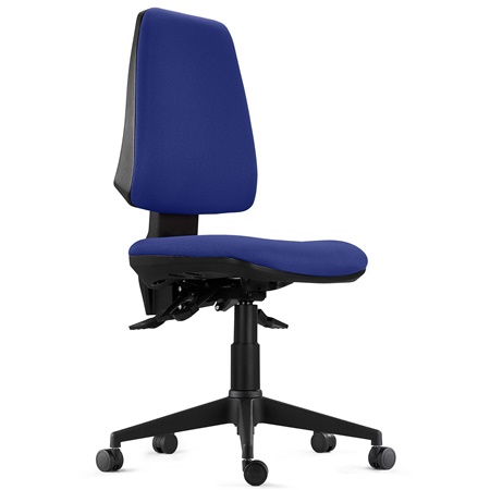 DEMO# Chaise de Bureau Ergonomique INDIANA BASE, Usage Intensif 8H,Très Solide, en Tissu Bleu Foncé