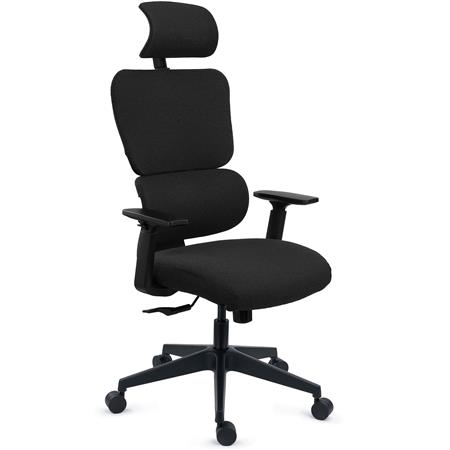 DEMO# Chaise ergonomique TUDOR, Design Exceptionnel, Usage Intensif 8H, Maille Rembourrée, Noir