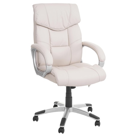 DEMO# Fauteuil de Bureau SANTIAGO MASSAGE, Grand Rembourrage, Mécanisme Basculant, Utilisation 8h, Crème